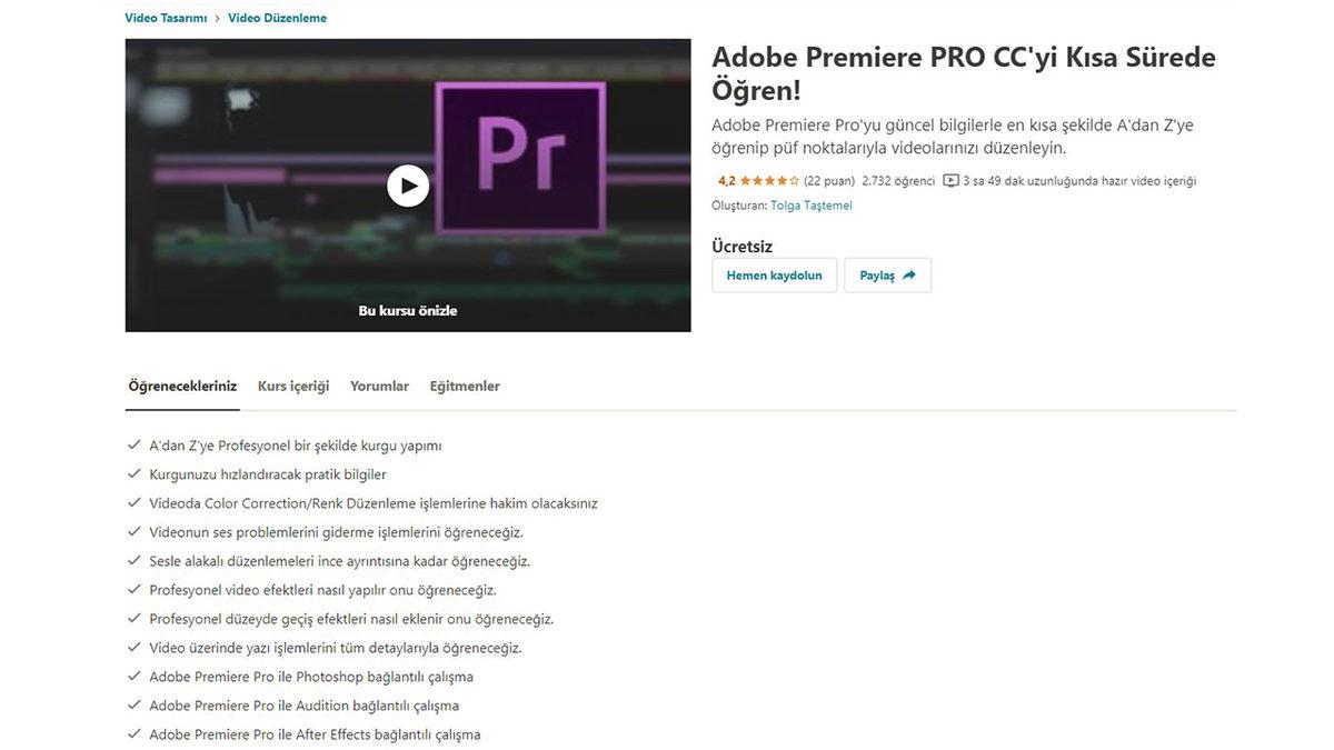 Ücretsiz Adobe Premiere Pro Dersleri - 2020