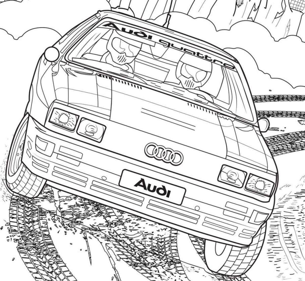 Audi, Evde Canı Sıkılanlar İçin Ücretsiz Boyama Kitabı Yayınladı