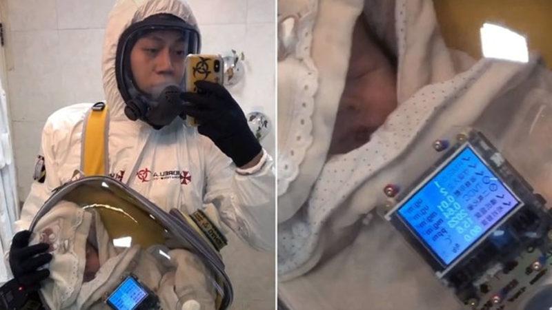 Bebeğini Koronavirüsten Korumak İsteyen Çinli Bir Babanın İcat Ettiği Kapsül