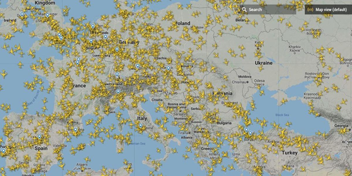 Koronavirüs Nedeniyle Azalan Uçak Trafiğini Gösteren Radar Görüntüleri