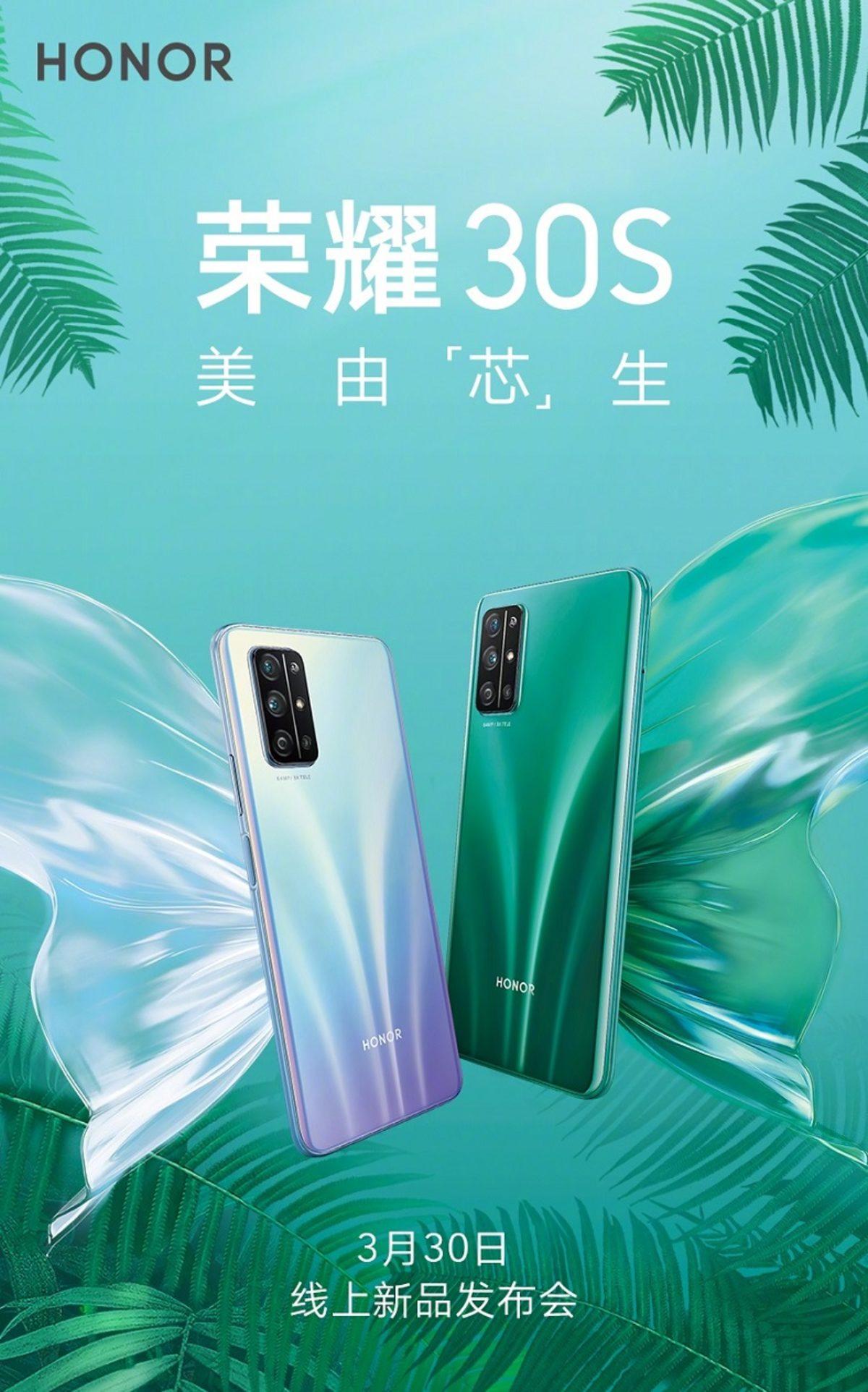 4 Kameralı Honor 30S’in Resmi Tanıtım Posteri Yayınlandı