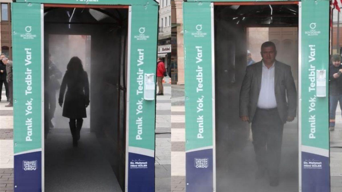 Ordu Belediyesi, Koronavirüse Karşı Dezenfeksiyon Tüneli Tasarladı