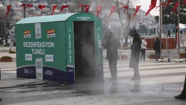 Ordu Belediyesi, Koronavirüse Karşı Dezenfeksiyon Tüneli Tasarladı