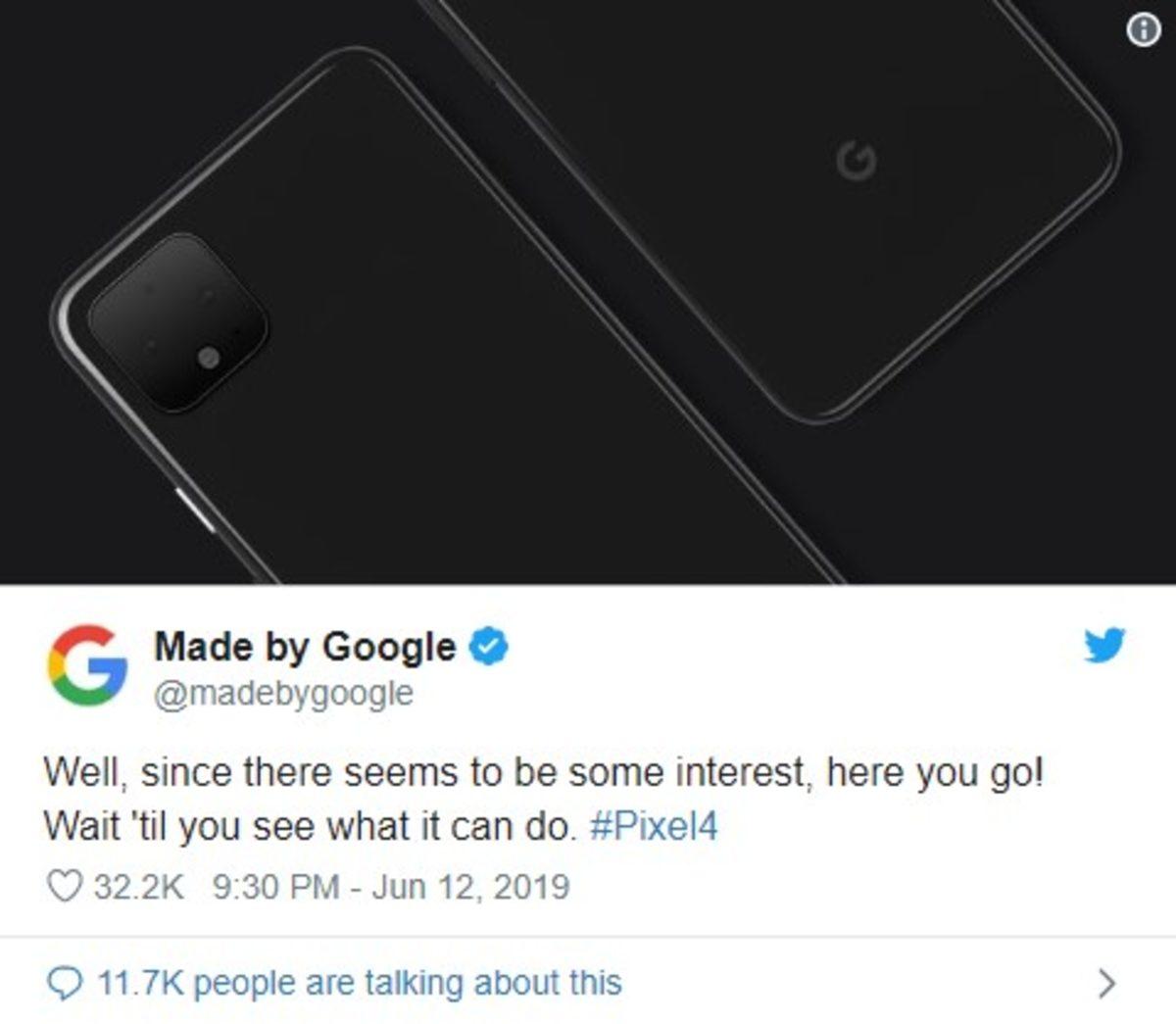 Google, Pixel 4’ün Çift Kameralı Tasarımını Tanıtımdan Aylar Önce Duyurdu