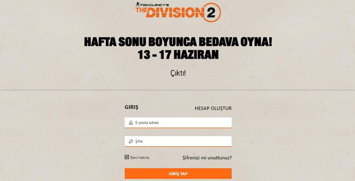 Tom Clancy’s The Division 2, Kısa Süreliğine Ücretsiz Oynanabilir Hale Geldi