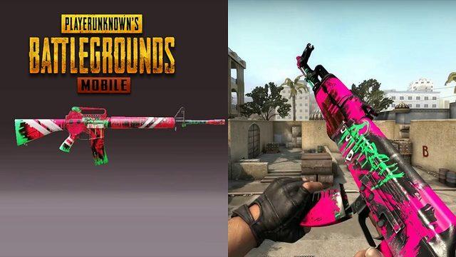 PUBG Mobile’ın CS:GO’daki Bir Silah Kaplamasını Kopyaladığı Keşfedildi