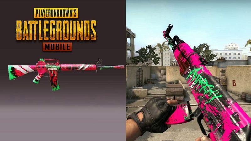 PUBG Mobile’ın CS:GO’daki Bir Silah Kaplamasını Kopyaladığı Keşfedildi