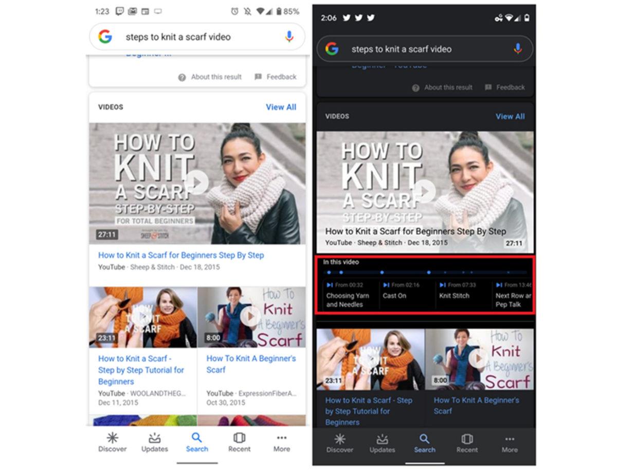 Google, Videoların İçeriğini Detaylarıyla Gösteren Bir Güncelleme Yayınladı