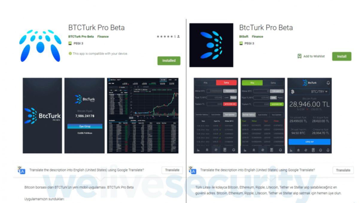 Google Play, Türk Kripto Para Borsalarını Hedef Alan Zararlı Uygulamalar Barındırmış