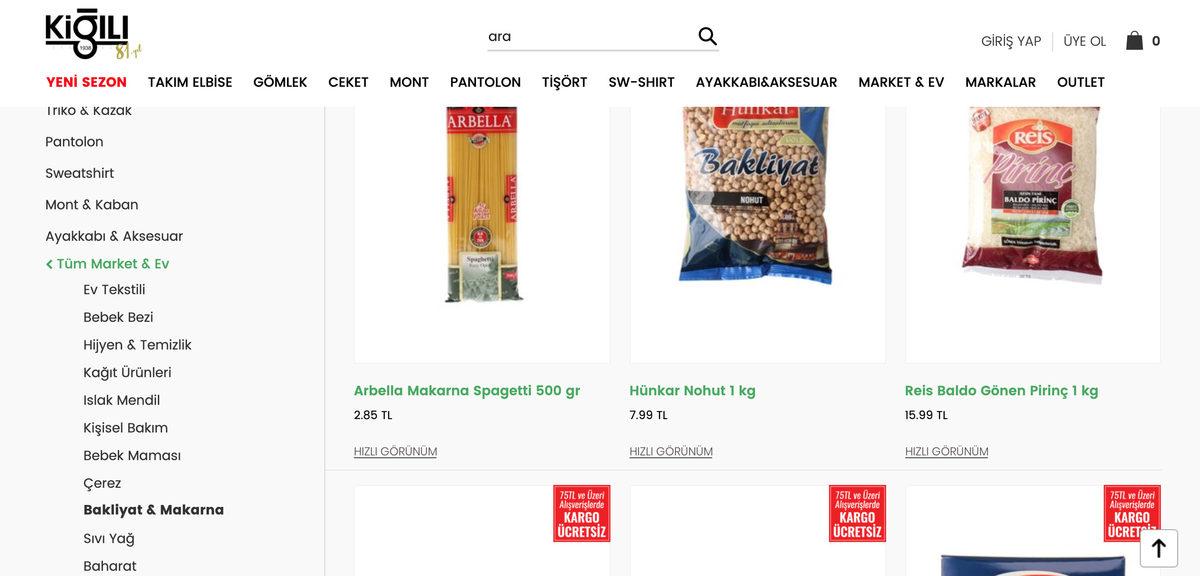 Giyim Firması Kiğılı, Koronavirüs Nedeniyle İnternetten Bakliyat Satmaya Başladı