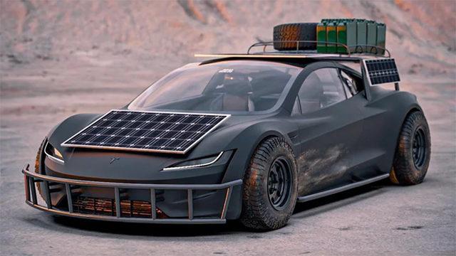 Mad Max’teki Araçlardan İlham Alan Tesla Roadster Safari Konsept Tasarımı