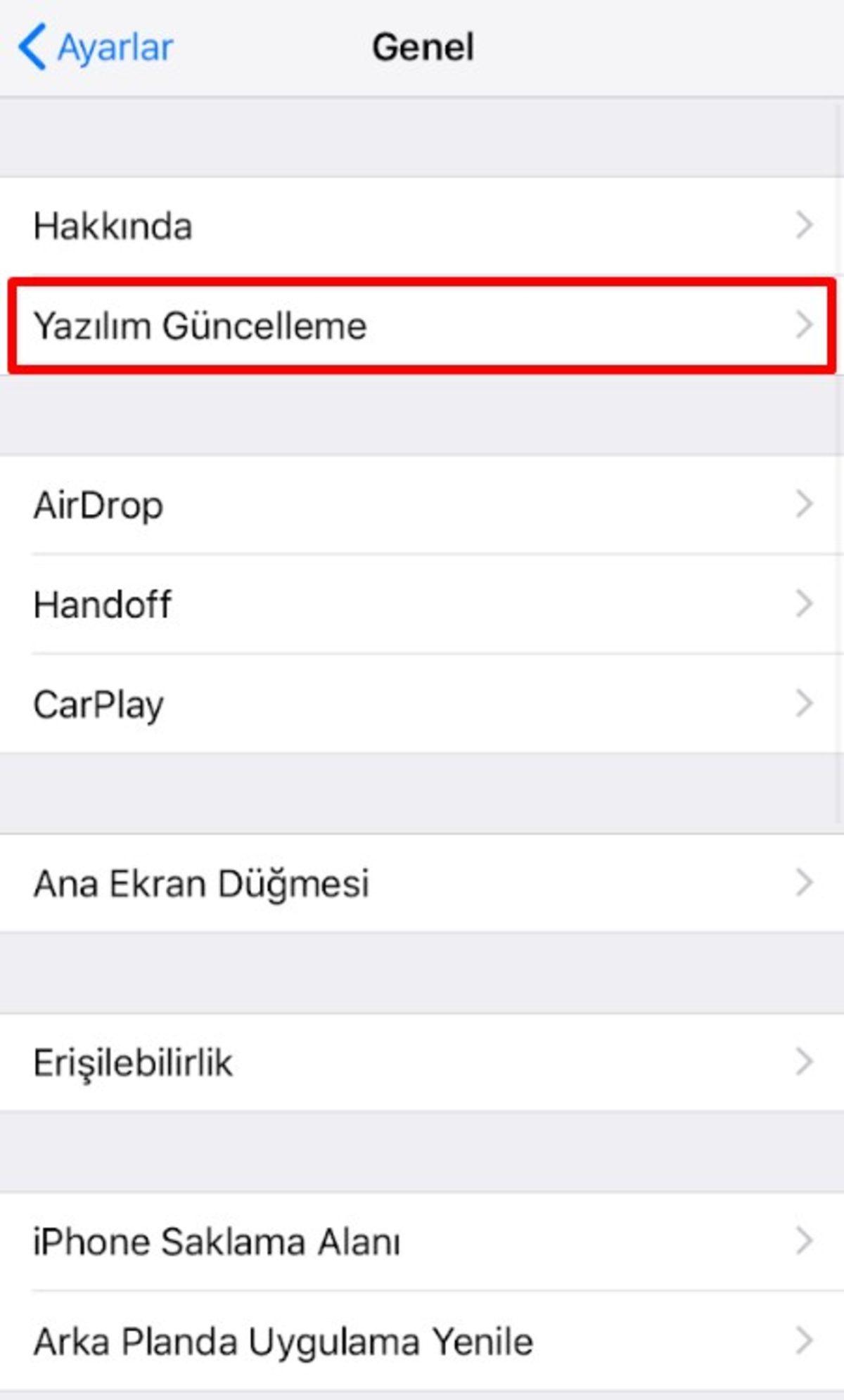 iPhone (iOS) Güncelleme Nasıl Yapılır?