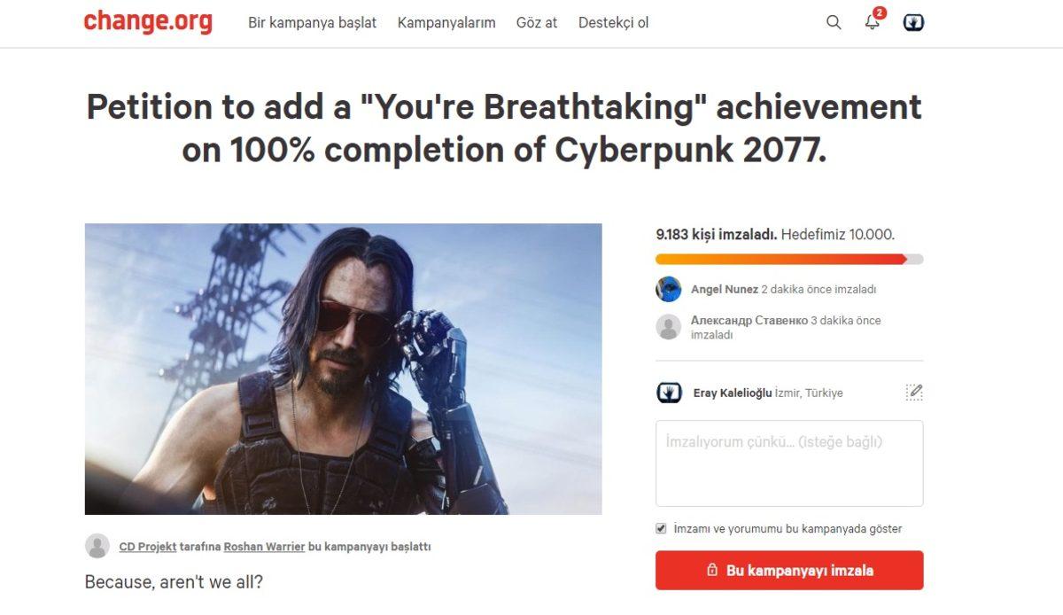 Oyuncular, Cyberpunk 2077’de ‘Nefes Kesici’ Başarımı Olmasını İstiyorlar