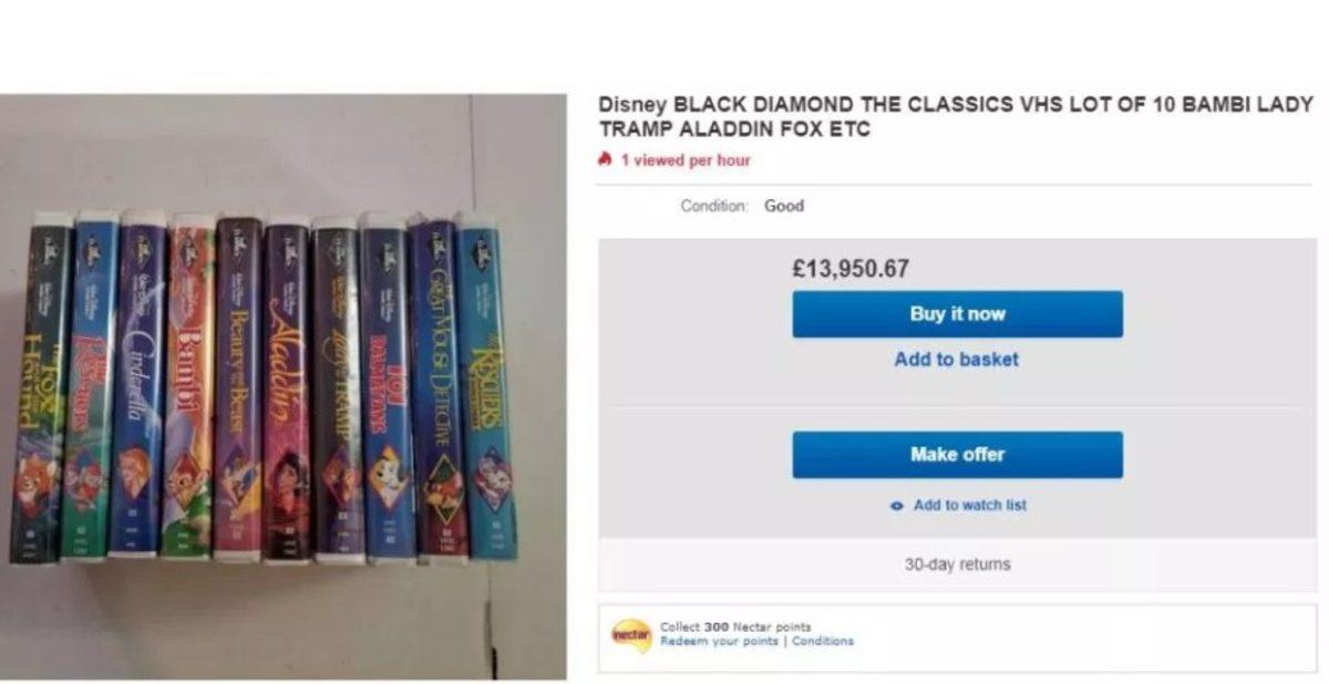 Disney’in Eski Kasetleri, eBay’de Neredeyse Film Maliyetine Satışa Çıktı