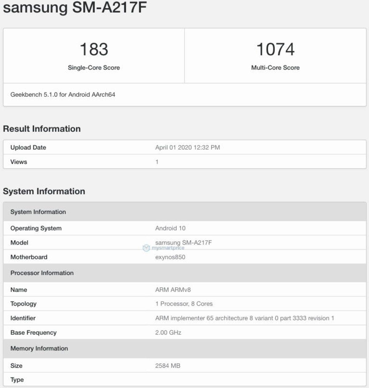 Samsung’un Galaxy A21s, Gizemli İşlemcisiyle Geekbench’te Görüldü