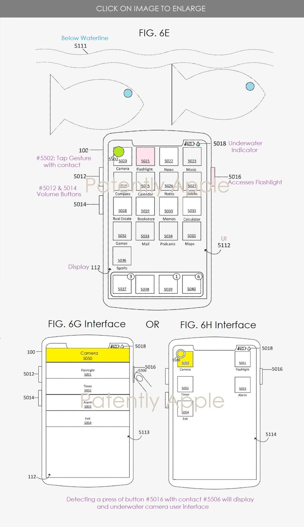 Apple, Su Altındaki Cihazlar İçin Kullanıcı Arayüzü Patentini Aldı