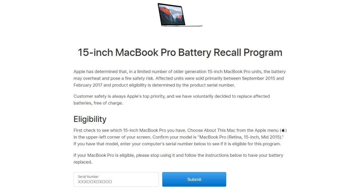 Apple, Aşırı Isınma Sorunu Yaşanan MacBook Pro’larda Ücretsiz Batarya Değişimi Yapacak