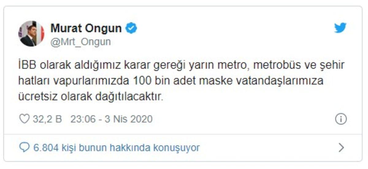 İstanbul ve Ankara’da Ücretsiz Maske Dağıtılacak