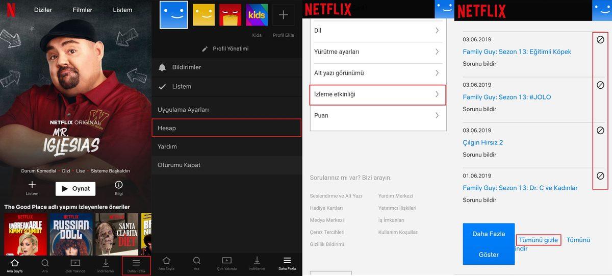 Netflix Geçmişi Nasıl Temizlenir?