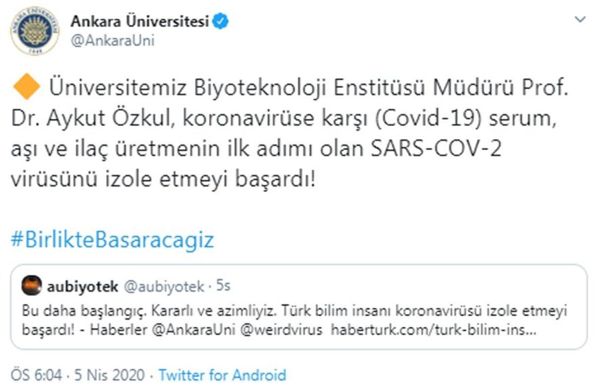 Türk Bilim İnsanları Aşı İçin İlk Adım Olan Koronavirüs İzolesini Başardı