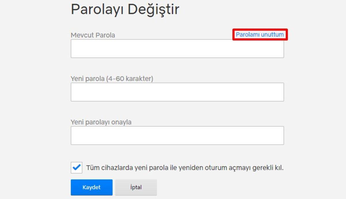 Unutulan Netflix Şifresi Nasıl Değiştirilir?