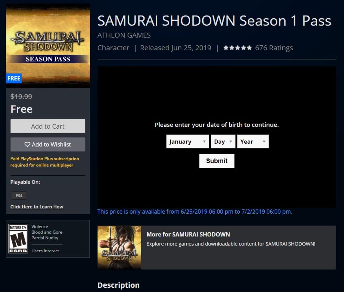 Konsol Oyunu Samurai Shodown, Garip Bir Şekilde Ücretsiz Oldu