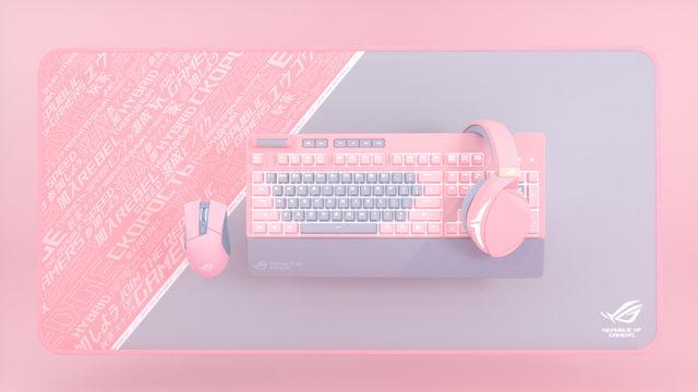 ASUS’tan Dikkat Çeken Pembe ve Gri Renkli Oyuncu Ekipmanları