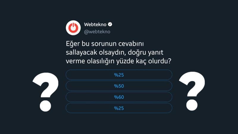 Twitter’da 11 Bin Kişinin Yanıtladığı Beyin Yakan Sorunun Cevabı