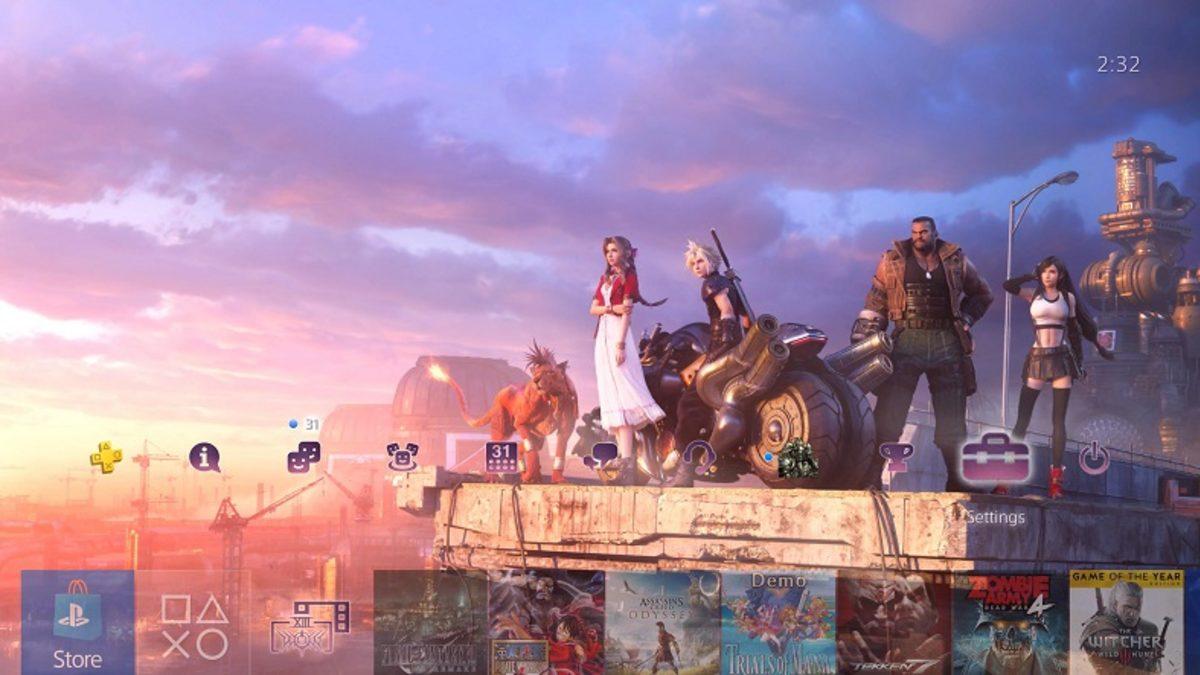 Final Fantasy VII Remake’in Dinamik PS4 Temaları Ücretsiz Olarak Sunuldu