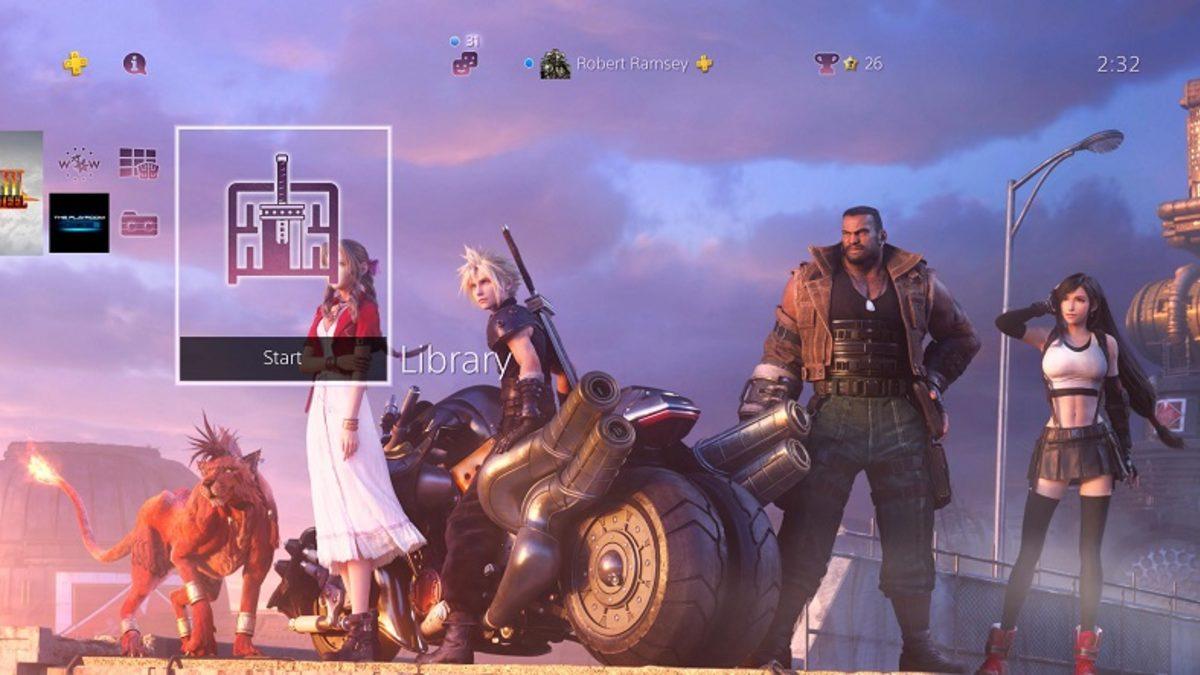 Final Fantasy VII Remake’in Dinamik PS4 Temaları Ücretsiz Olarak Sunuldu