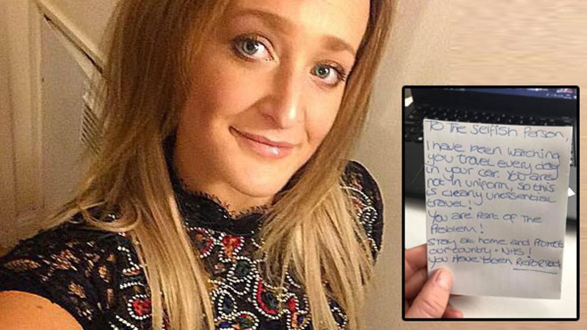 Koronavirüse Karşı Savaşan Hemşirenin Arabasına Bırakılan Nota Tepki Yağdı