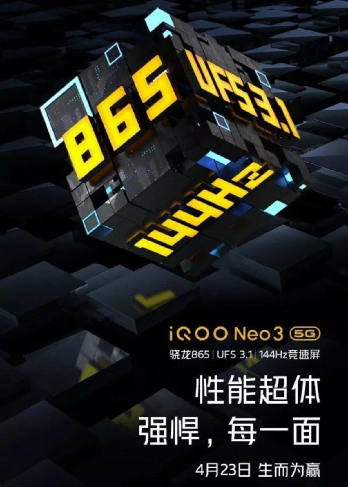 Vivo’nun Yeni Telefonu iQOO Neo 3 5G, 144 Hz Ekranla Gelecek