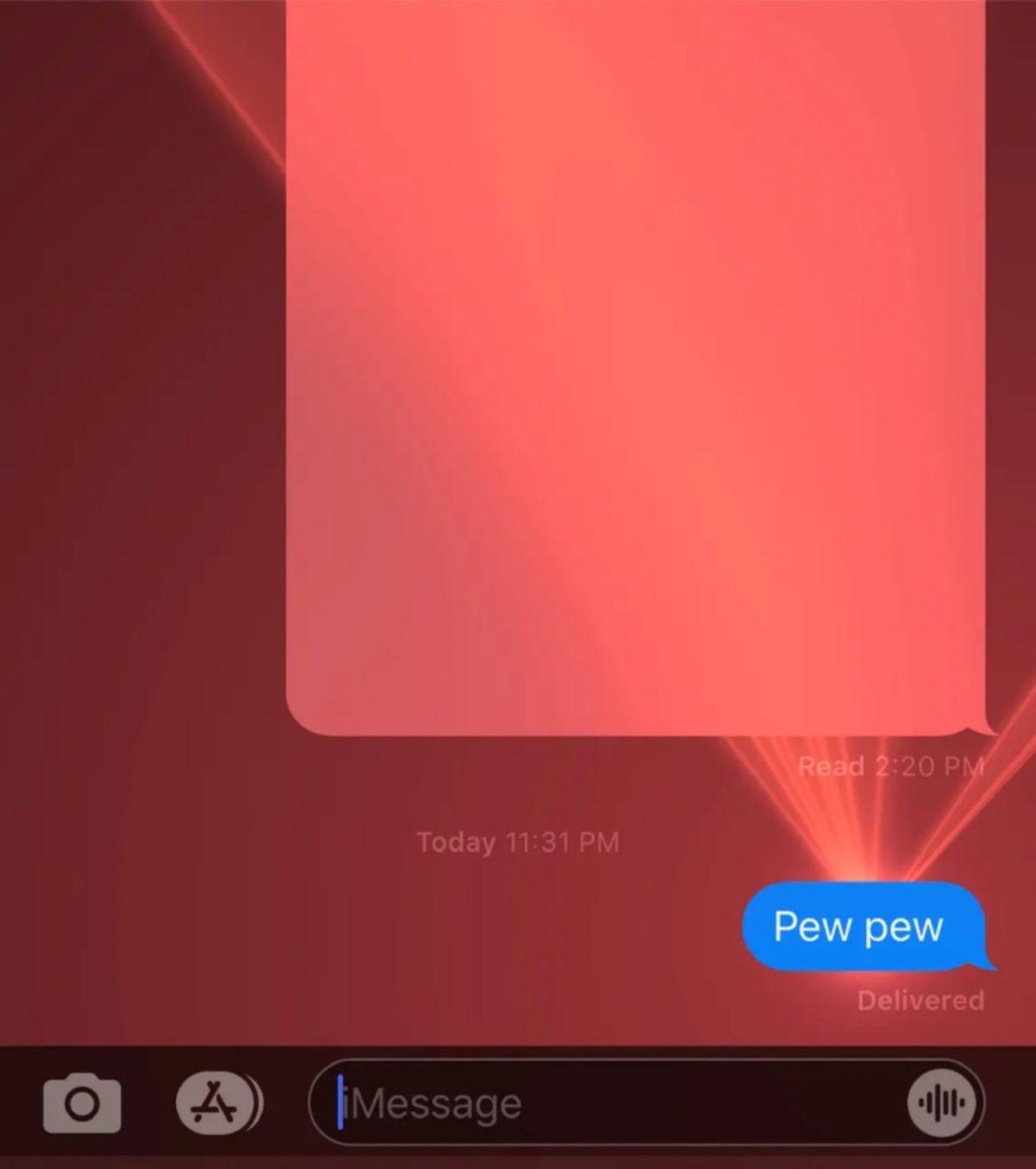 iMessage’da Bu Kelimeleri Yazdığınızda Lazer Işık Şovları Yaratabiliyorsunuz