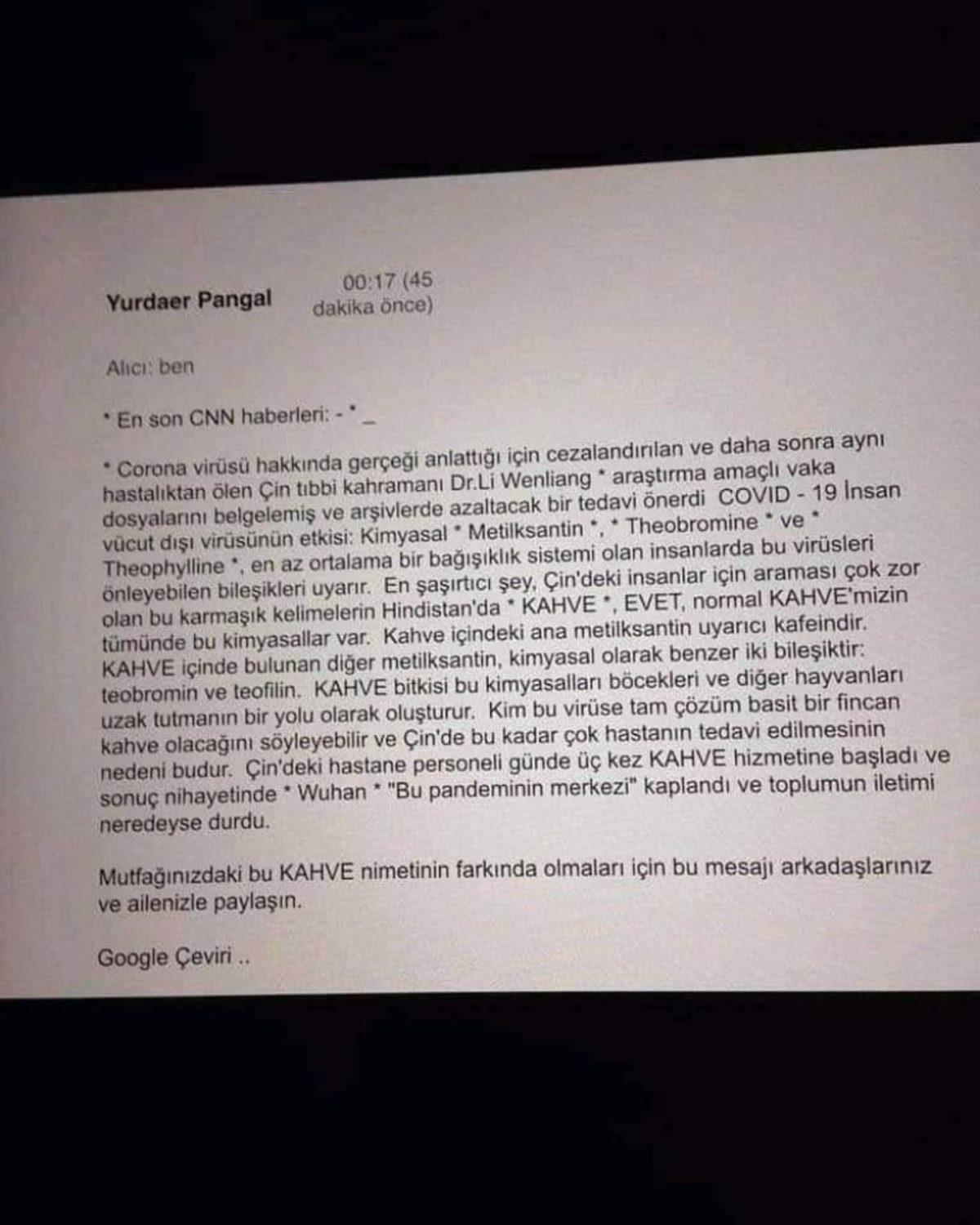 Kahvenin COVID-19 Tedavisinde Etkili Olduğu İddiası Doğru mu?