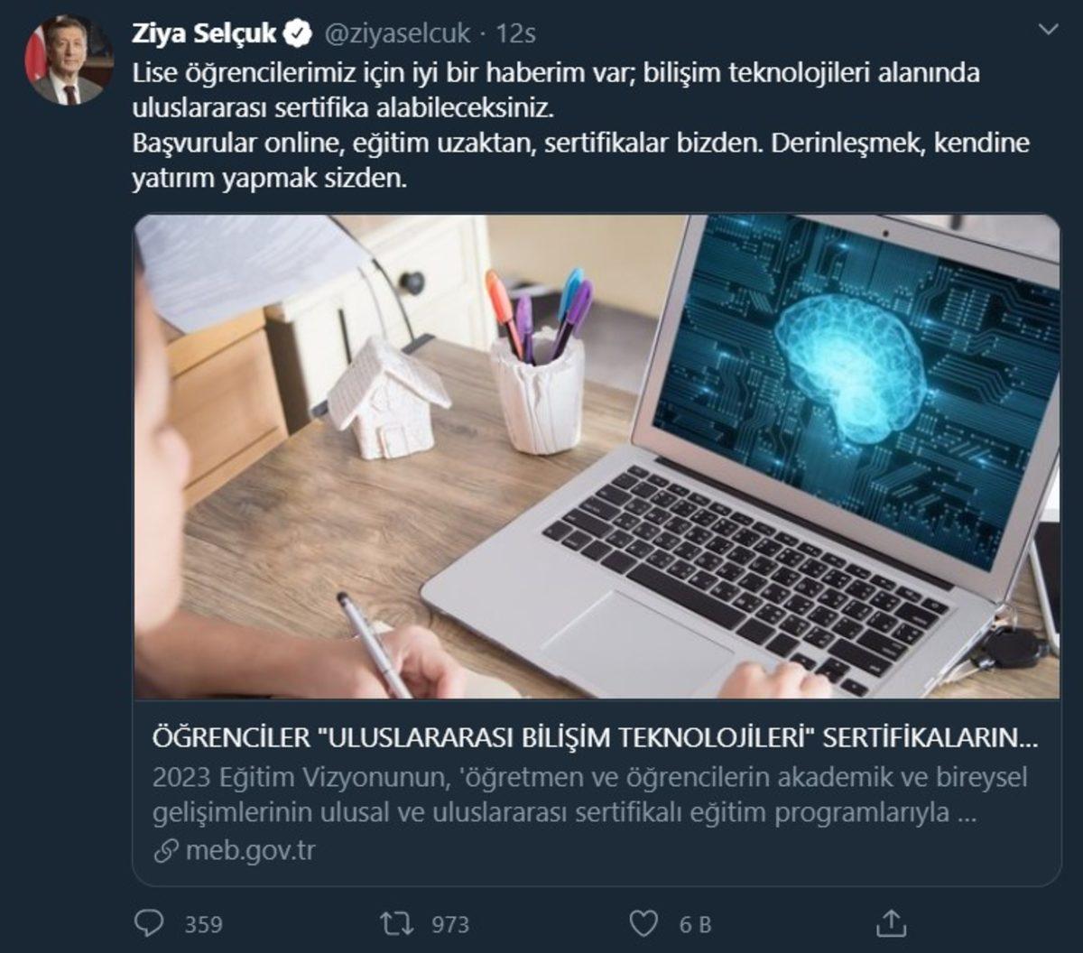 Liseli Öğrenciler İçin Bilişim Teknolojileri Alanında Uluslararası Sertifikalı Dersler Verilecek