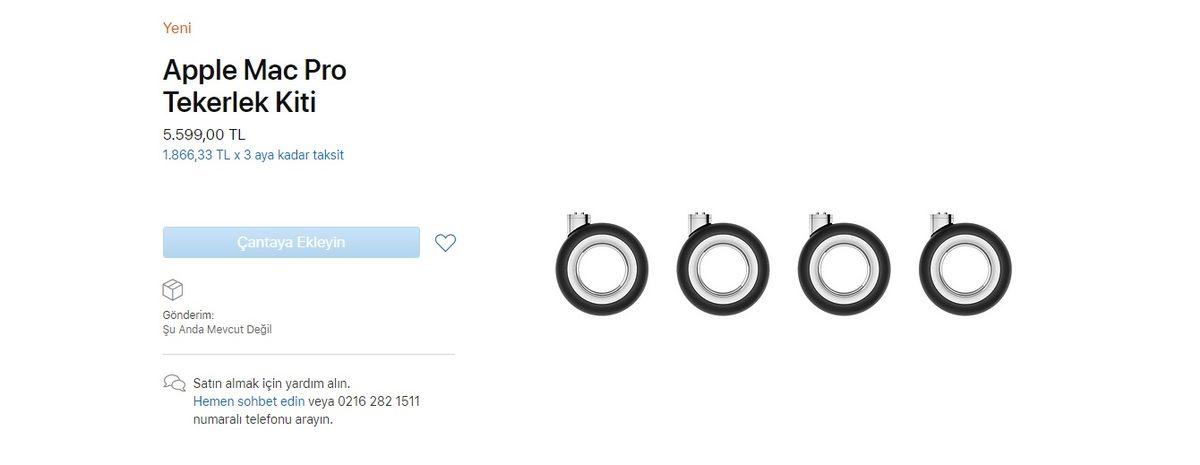 Apple, Mac Pro’nun Tekerleklerini Neredeyse iPhone SE Fiyatına Satışa Sundu