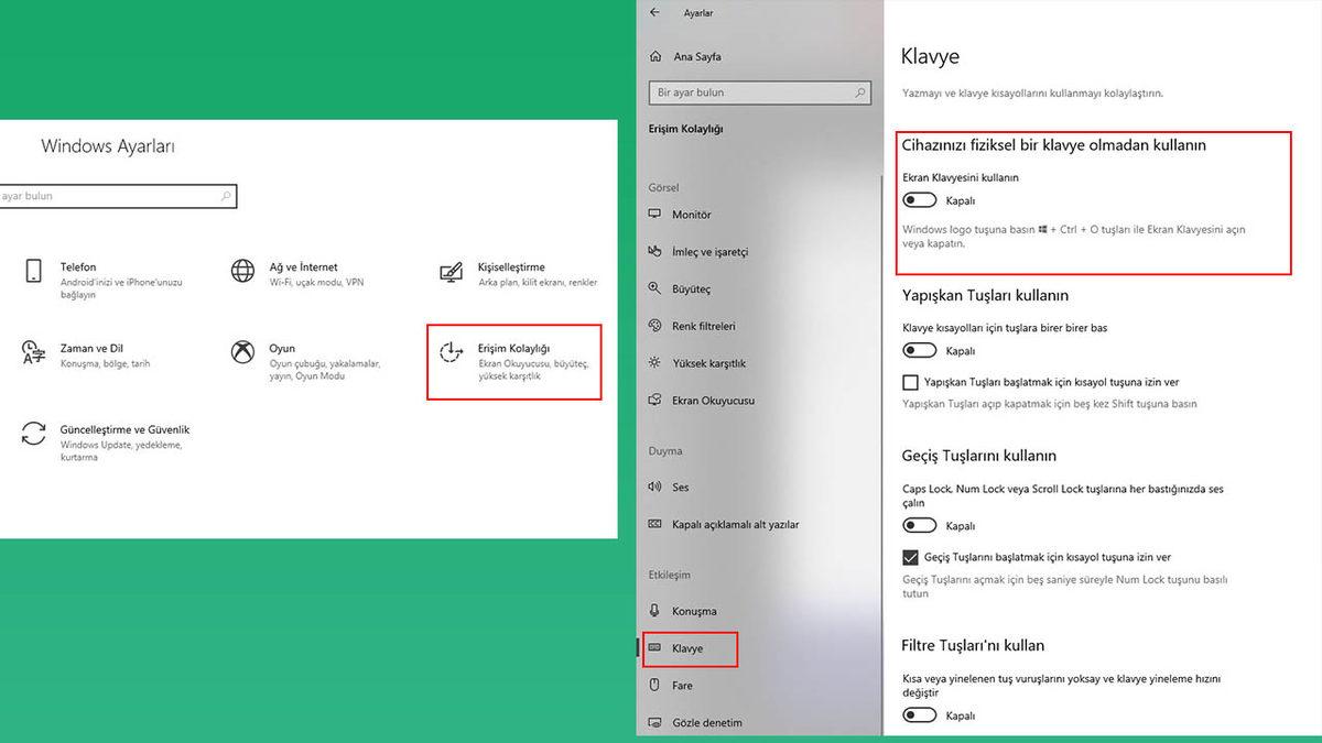 Windows Ekran Klavyesi Nasıl Açılır?