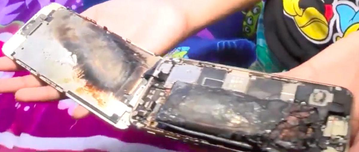 11 Yaşındaki Çocuğun Elindeki iPhone 6, Alevler İçinde Kaldı