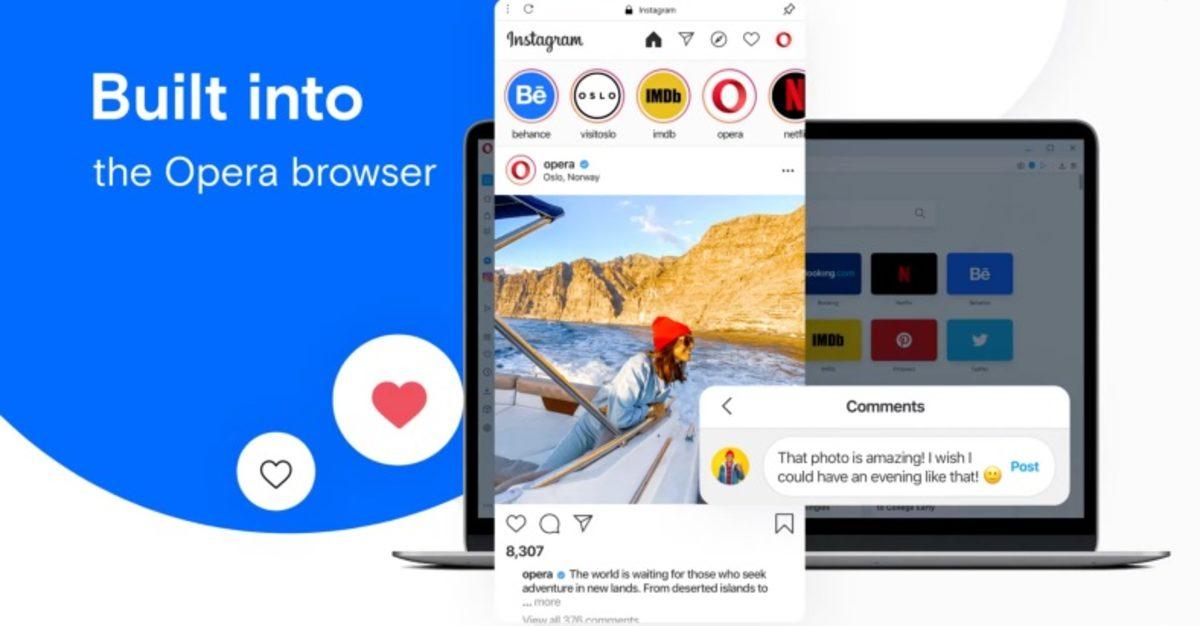 Opera’nın Masaüstü Tarayıcısına Instagram Entegrasyonu Geldi