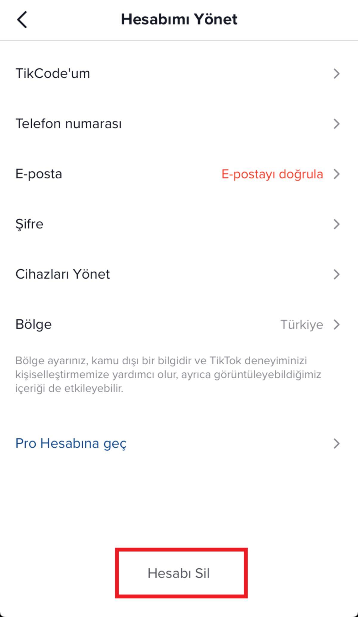 TikTok Hesabı Nasıl Silinir?