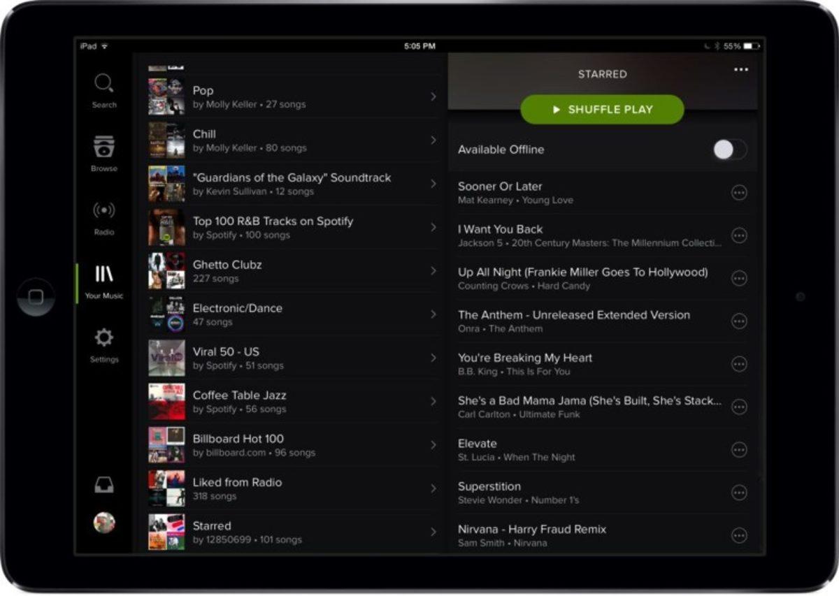 Spotify, iPad’in Çoklu Görev Fonksiyonundan Faydalanılacak Bir Güncelleme Yayınladı