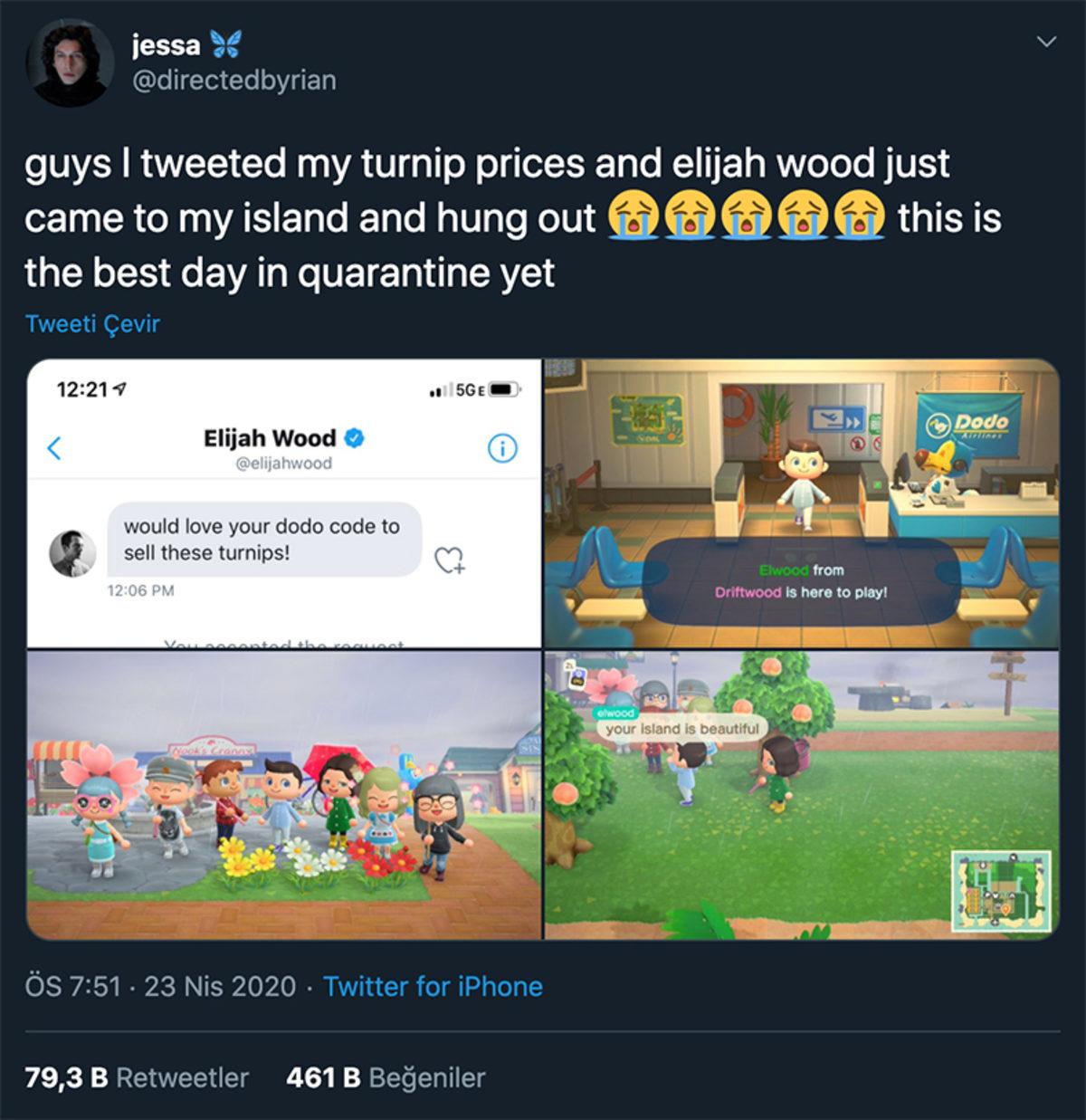 Elijah Wood’dan Animal Crossing Oynayan Hayranına Şaşırtan Sürpriz