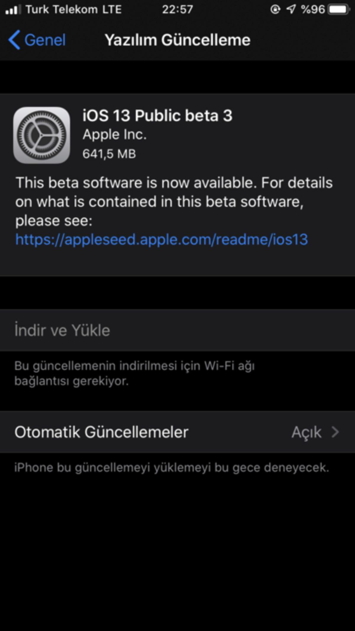 Apple, iOS 13’ün 3’üncü Public Betasını Yayınladı