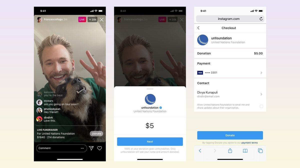 Instagram, Canlı Yayınlarda Bağış Toplamaya İzin Veren Özelliğini Yayınladı