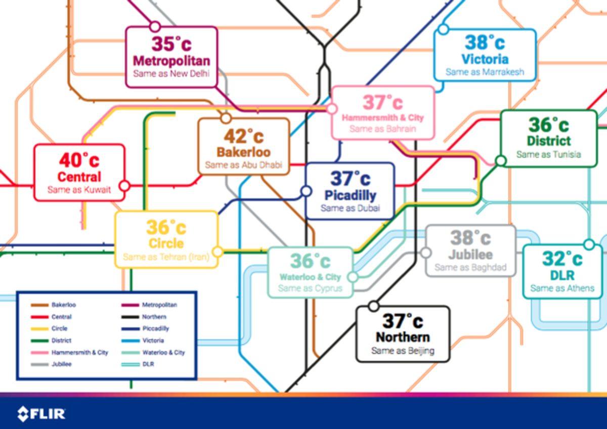 Londra Metrosunda Sıcaklığın Korkutucu Boyutlara Ulaştığını Gösteren Termal Fotoğraflar