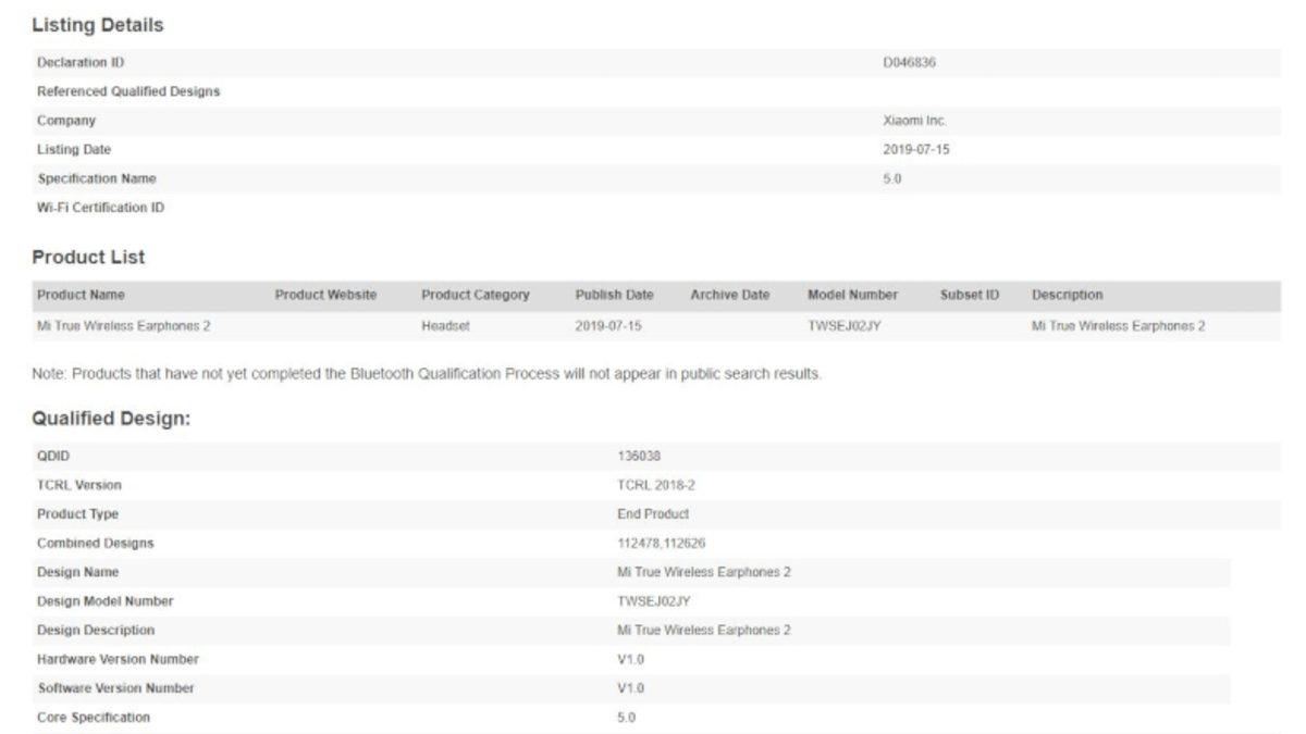 Xiaomi’nin Yeni Kablosuz Kulaklığı ve Yazıcısı, Bluetooth Sertifikası Alırken Ortaya Çıktı