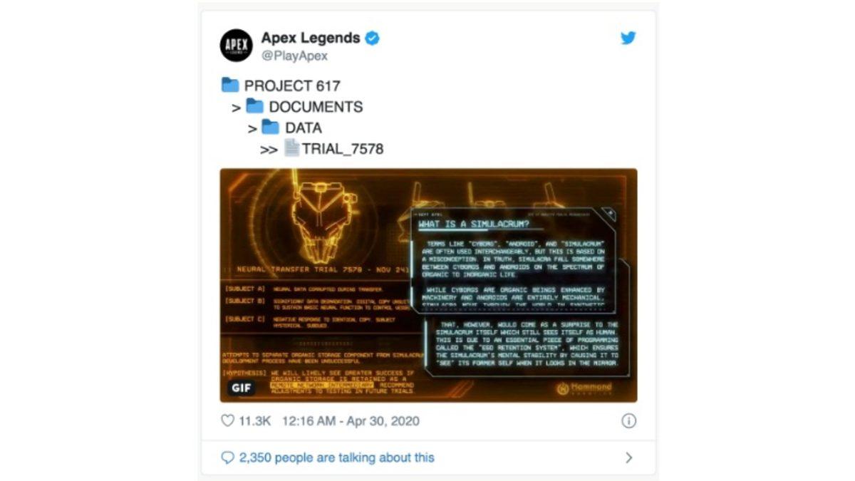 Bir GIF Paylaşımı, Apex Legends’a Yeni Bir Robot Karakter Gelebileceğini Gösterdi