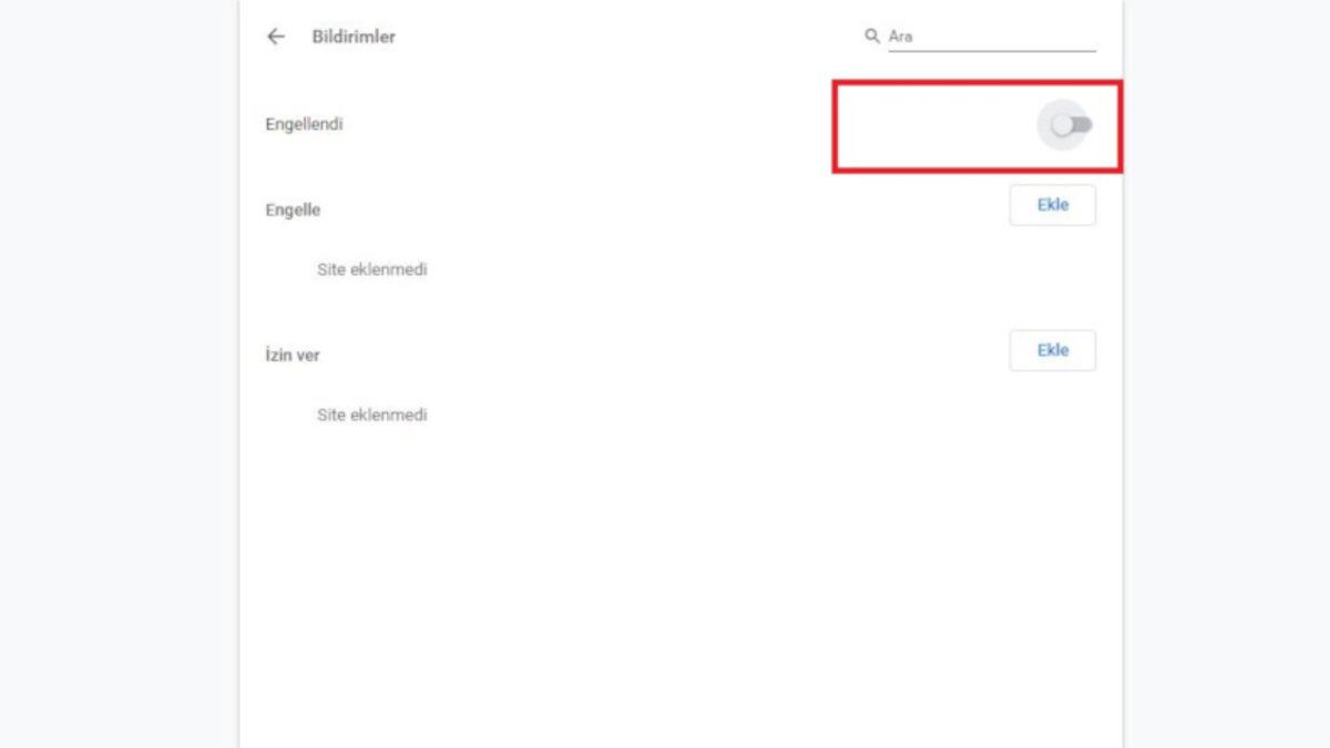 Google Chrome’un ’Bildirimlere İzin Ver’ Kutucuğu Nasıl Kapatılır?