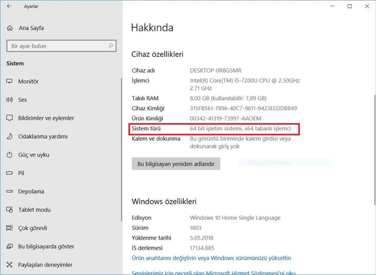 Windows 10’da 32 Bit’ten 64 Bit’e Nasıl Geçiş Yapılır?