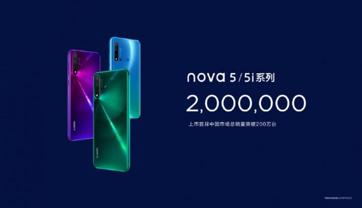 Huawei, Nova 5 Ailesiyle Birlikte Bir Ayda 2 Milyon Satışa Ulaştı
